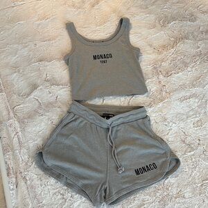 Gray Monaco Tank and Shorts Set